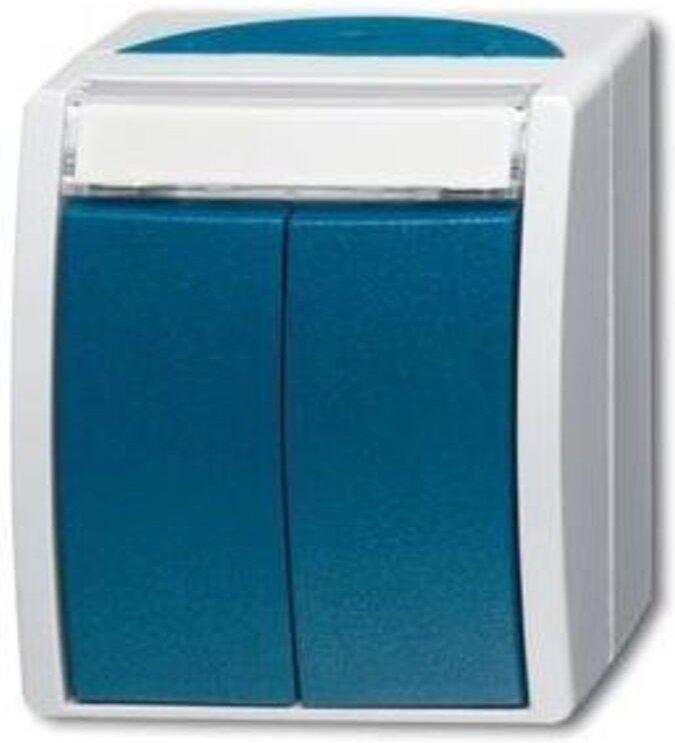 Busch-Jaeger Doppeltaster 2 Schliesser AP 2621 WN-53-205-101