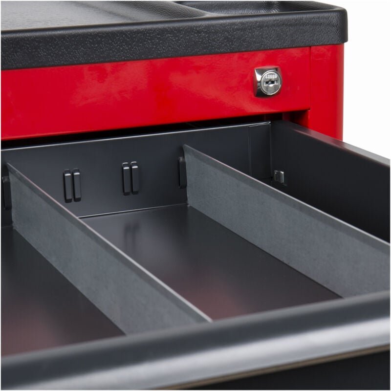 Fachtrenner für Werkstattwagen, 40 x 5 cm, Blech, Zubehör, Sortiereinlage zum Werkstattwagen, optimal für die Schublade,...