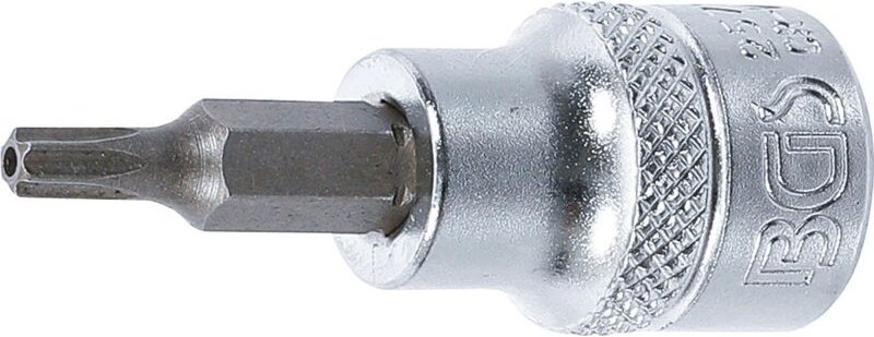 BGS Bit-Einsatz Antrieb Innenvierkant 10 mm (3/8") T-Profil (für Torx) mit Bohrung T20 - 2571