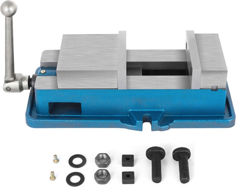 Mophorn 4-Zoll-Frässchraubstock ohne Schwenkfunktion, Präzisions-Tischklemme, 100 mm breite Bohrmaschinenklemme für Fräs...