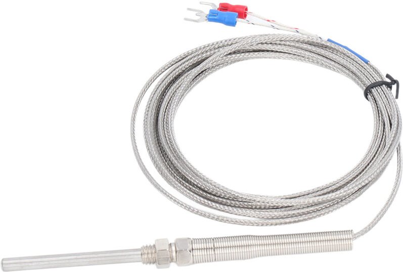 Eosnow BERM K Typ Thermoelement Temperatursensor Abgeschirmter empfindlicher Detektor Messgerät 50 mm Sonde 3 Meter