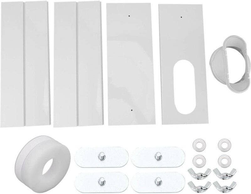 Vtizikl Kit d'Installation Fenêtre pour Climatiseur Portable - Panneaux PVC Réglables (140cm) - 4 Accessoires Inclus - M...