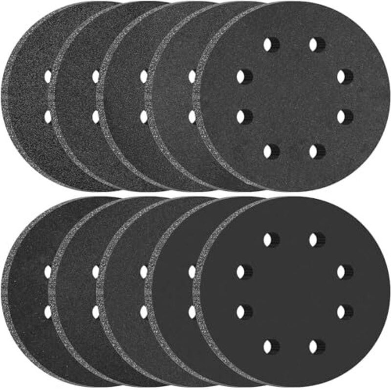 125 mm Schleifscheibe, trocken und nass, 8 Löcher, 100 Stück, Körnung 80, 120, 180, 240, 320, 400, 600, 800, 1000, 2000,...