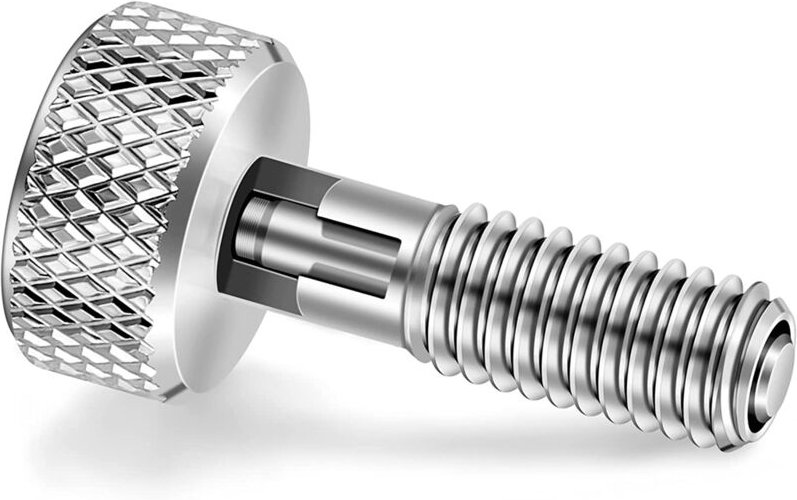 Manuell einziehbarer Federstößel mit Rändelgriff, M6-Typ, Entriegelungsstifte mit Verriegelung aus Edelstahl für Werkzeu...