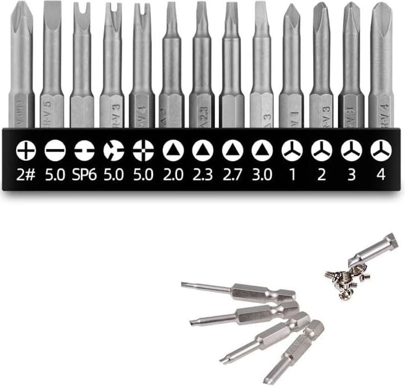 Bluedeer - 13 teiliges Dreieck Schraubendreher Bit Set mit magnetischem Sechskantschaft Ideal für Schraubendreher