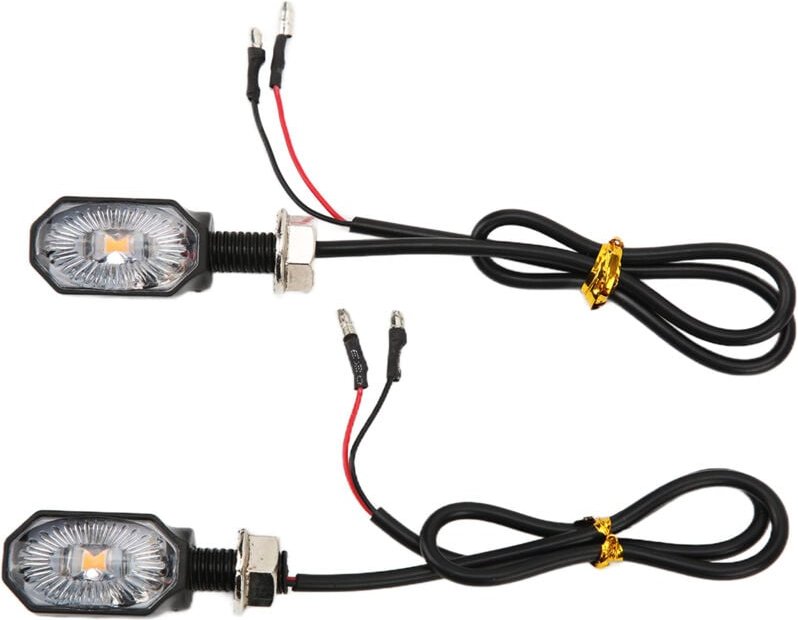 Motorradblinker, 2 Stück Universal-Motorradblinker 12V Mini-Oval-Blinker für Roller ATV.