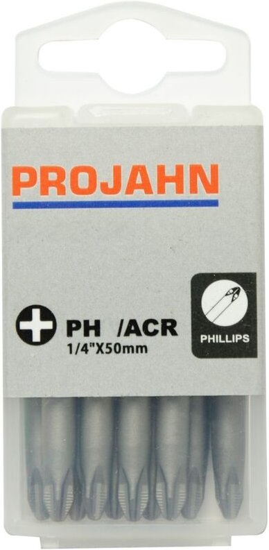 Projahn 1/4 ACR Bit L50 mm Phillips Nr. 2 10er Pack