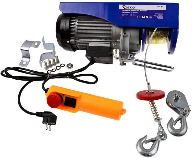 Elektrischer Seilzug Mit Drahtseil 600 Kg Und 1200 W Professionell