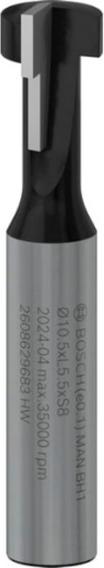 Bosch pro T-Nutfräser 10,5 x ø 6,6 Schaft 8 mm - 2608629683