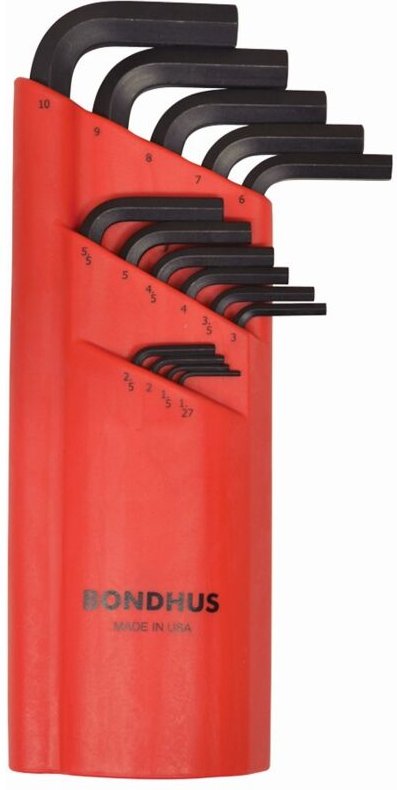 Set mit 15 Winkelschlüsseln Kugelspitze in metrisch 1,27-10mm Bondhus 10995