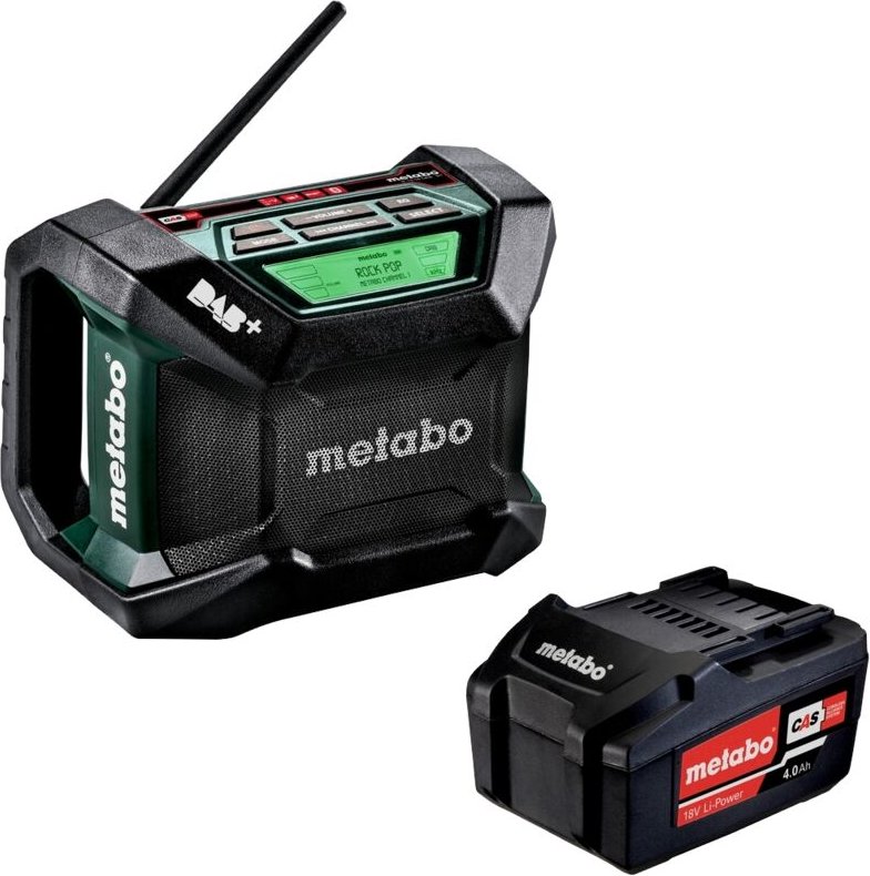 Metabo Radio R 12-18 DAB+ und BT Bluetooth mit Akku 18 V 4,0 Ah Li-ION Li-Power