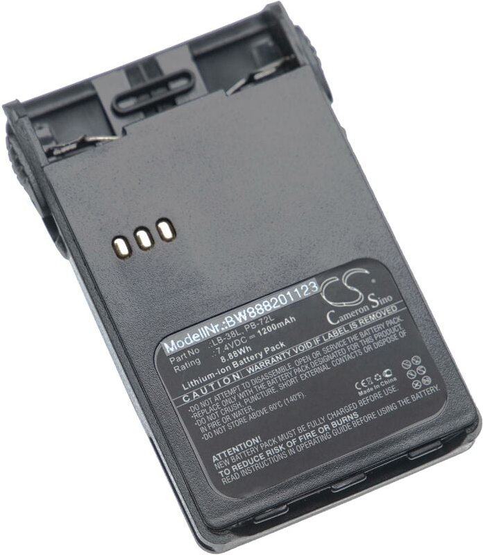 Vhbw - 1x Akku kompatibel mit Midland CT410, CT400, CT210, CT200, CT-32 Funkgerät, Walkie Talkie (1200 mAh, 7,4 v, Li-Io...