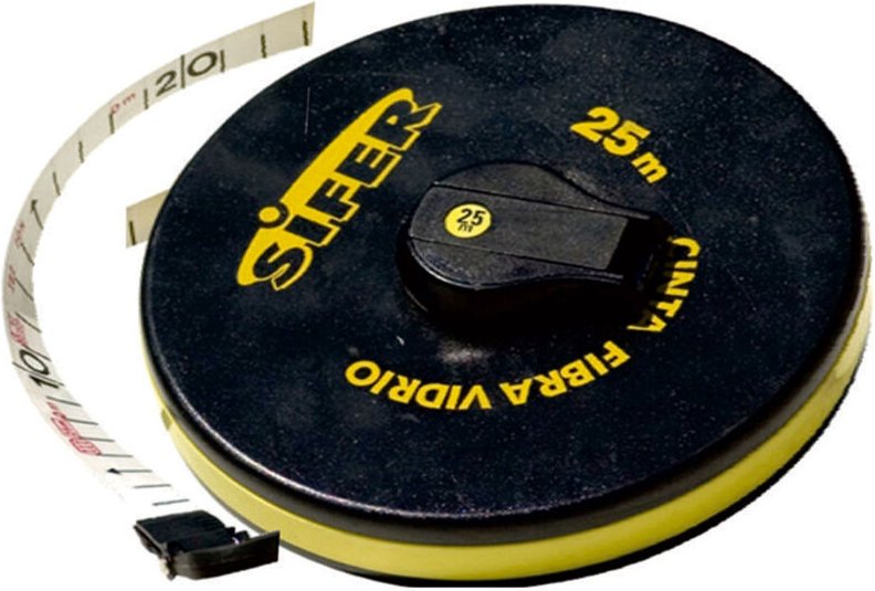 Glasfaser-Maßband 15 m 15 mm SIFER