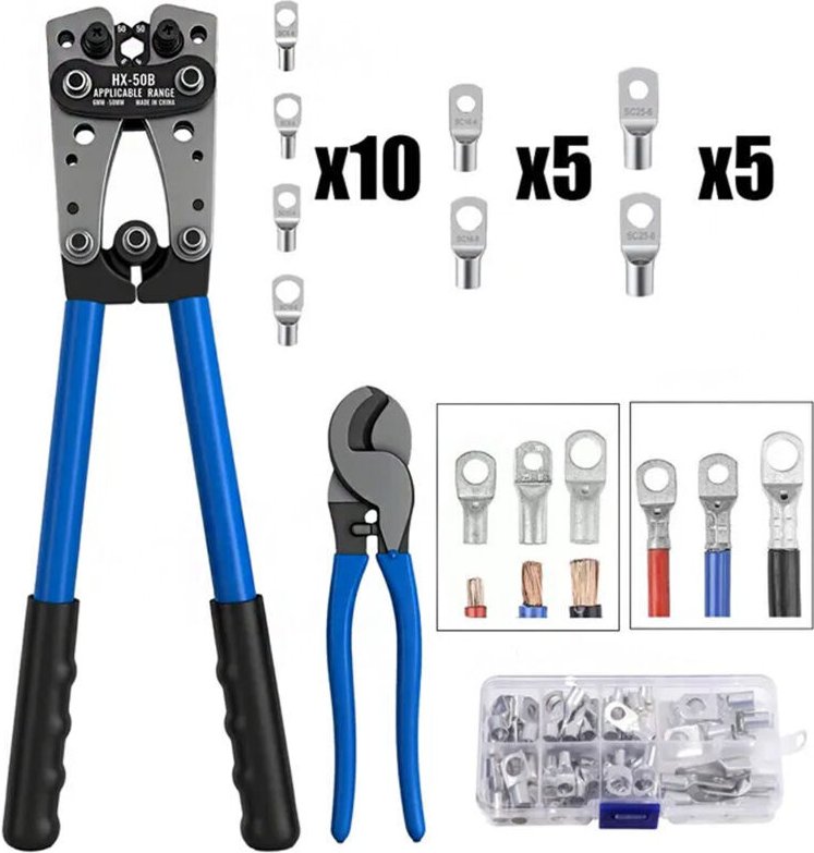 Kabelcrimp- und Schneidezangenset, ein unverzichtbares Werkzeug zum Crimpen und Schneiden von elektrischen Kabeln
