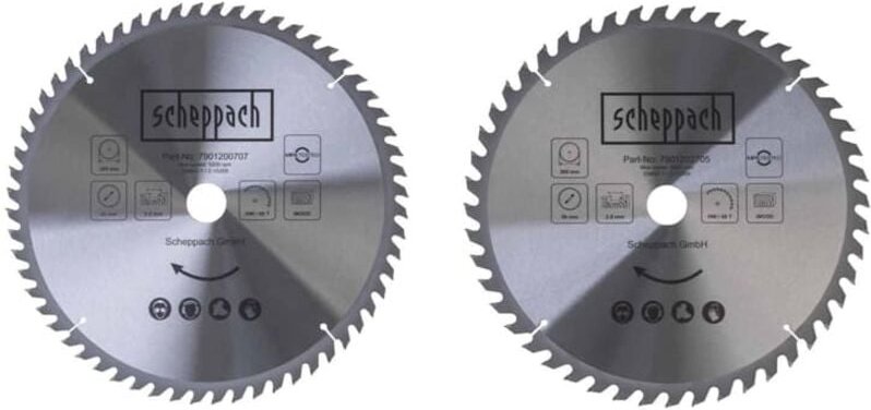 Scheppach Sägeblatt-Set 2-tlg. Ø 305 x 30 x 3,0 x 1,8 mm 48Z + 60Z