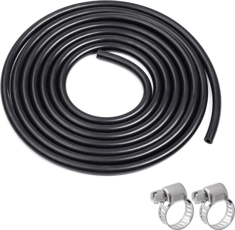 4m Silikonschlauch, Silikonschlauch, Benzinschlauch 4mm, Kühlschlauch, Turboschlauch, mit 2 Schlauchschellen, Innendurch...