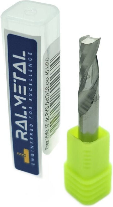 Holzfräser für PVC, 1-schneidig, VHM 6 x 17 x 50, CNC