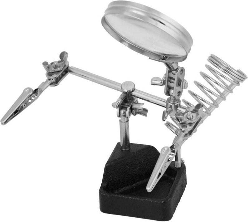 5-fache Vergrößerungsglas mit verstellbaren Klemmen, länger