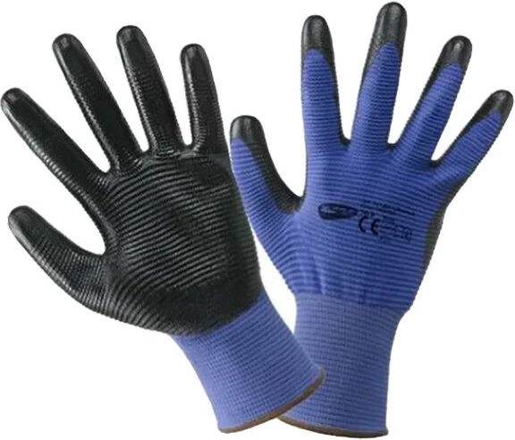 Neri 16 nbr Crinkle Sicherheitshandschuhe - 9 (l) - Schwarz / Grün