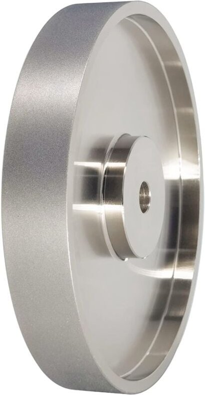 CBN-Parallel, 6" Durchmesser x 1" Breite, mit 1/2" Schaft, zum Schärfen von Schnellarbeitsstahl, Körnung 600