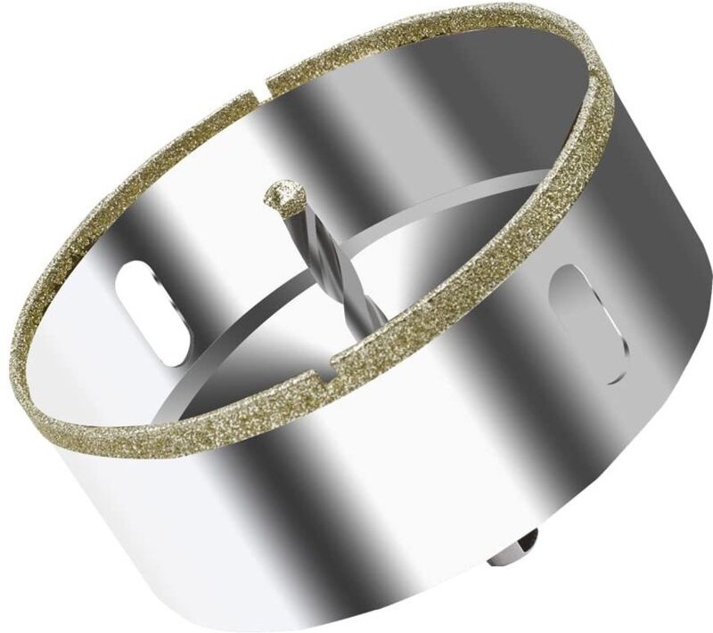 100-mm-Diamantlochsäge mit Zentrierhilfe, Diamant-Fliesenbohrer für Glas, Fliesen und Keramik