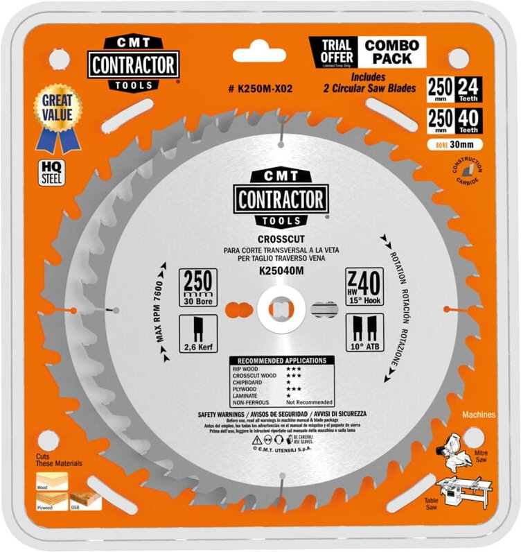 K160H-X03 3-teilig ITK-CONTRACTORS HW 160x2,2/1,4x20 Z24+Z40+Z40 ATB