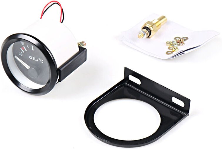 Akozon Universelles Aluminium-Öltemperaturmessgerät, entwickelt für die Messung der Öltemperatur im Auto, hohe Empfindli...