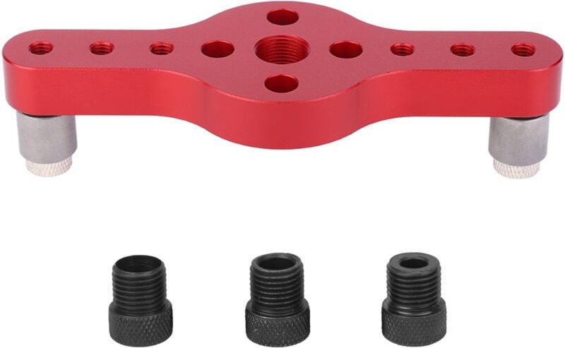 Fafeicy Dübelbohrlehre-Set für die Holzbearbeitung, 6/8/10 mm selbstzentrierende Dübelbohrlehre, gerader Lochführer für ...