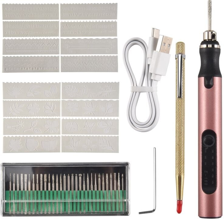Wiederaufladbarer kabelloser Mini-Gravierstift, DIY-Gravierwerkzeug-Kit a