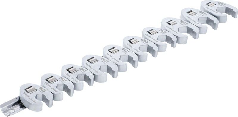 BGS Hahnenfußschlüssel-Satz Antrieb Innenvierkant 10 mm (3/8") SW 10 - 19 mm 10tlg. - 1756