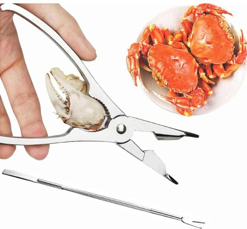 BEBUSINGOTO Krabbenscheren, Garnelenzange aus Zinklegierung, Esswerkzeuge für Krabben, Meeresfrüchte-Werkzeuge, Krabbens...