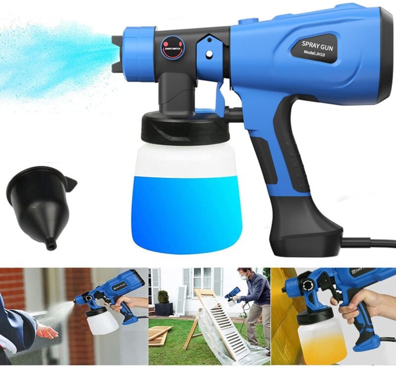 Dayplus - Neu 600W Farbsprühsystem Set 1000ml Elektrische Farbspritzpistole Für Renovieren