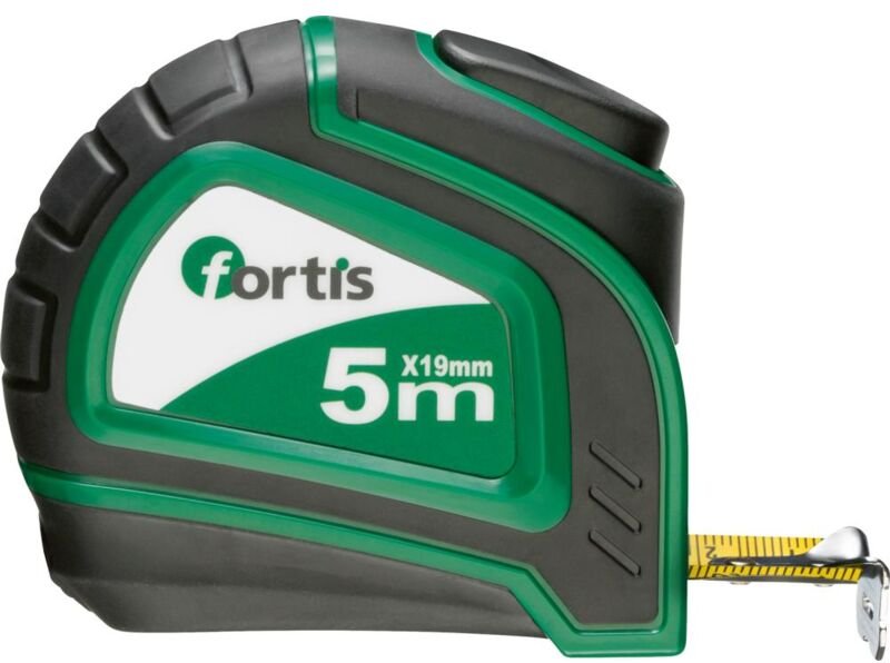 Fortis Taschenbandmaß Bandstopp 5mx19 mm
