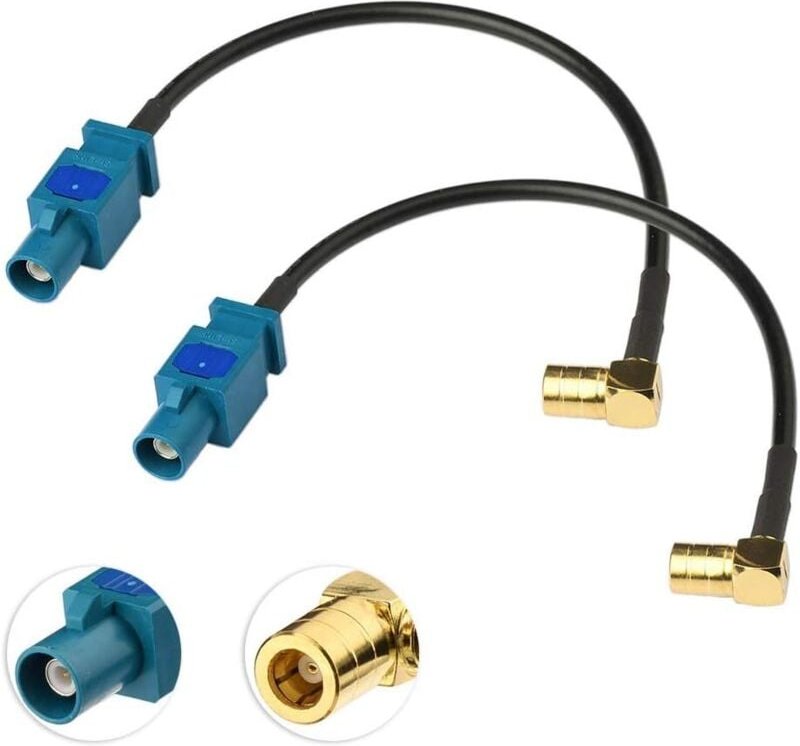 DAB Funkkabel Fakra auf SMB Adapterkabel Fakra Z Stecker auf SMB Buchse Adapterkabel 15cm RG174 2 Stück für DAB Radio-St...