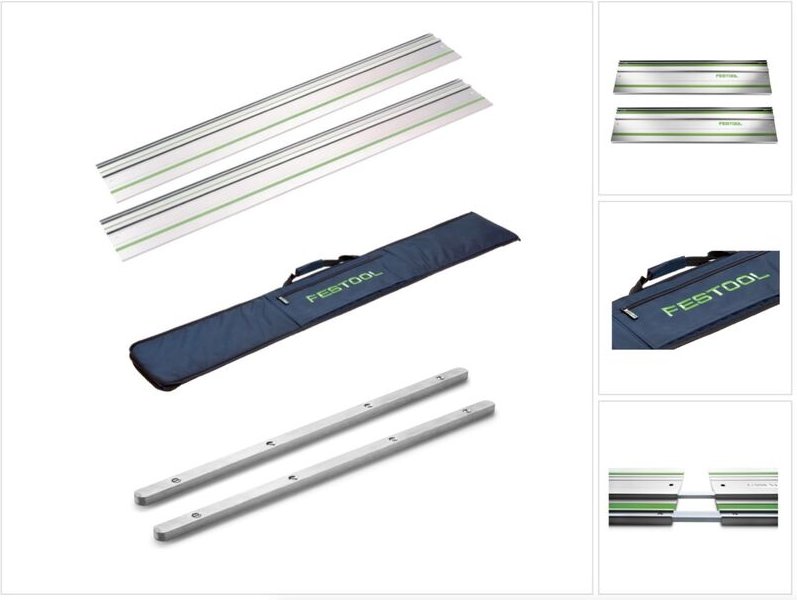 Festool FS 1400/2 Führungsschiene 1400 mm 2 x ( 491498 ) + FS-BAG Führungsschienen-Tasche + 2 x Verbindungsstück FSV ( 4...