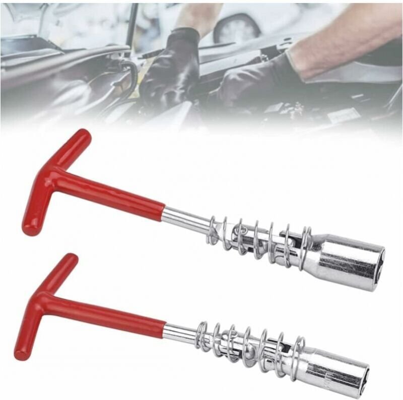 Cyslmuk - 2er-Pack Zündkerzenschlüssel, 16 mm und 21 mm, Zündkerzenschlüssel, Motorrad-Zündkerzenschlüssel, Zündkerzensc...