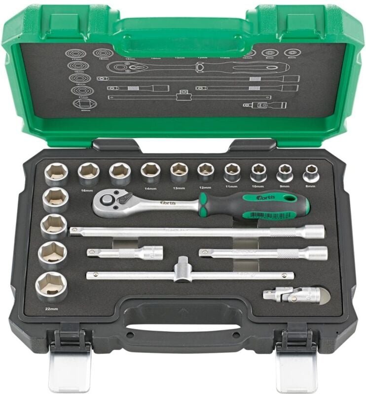 FP - Steckschl.-Grt. 3/8' 20tlg. fortis