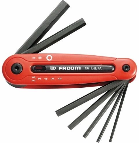 Facom 86H.JE7B Stiftschluessel im Halter, 7-tlg