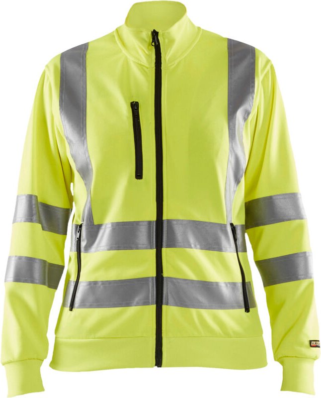 Arbeits-Workoutsjacke mit Reißverschluss, Hochsichtbarkeit, Damen 3308 – Neon Gelb XXXL