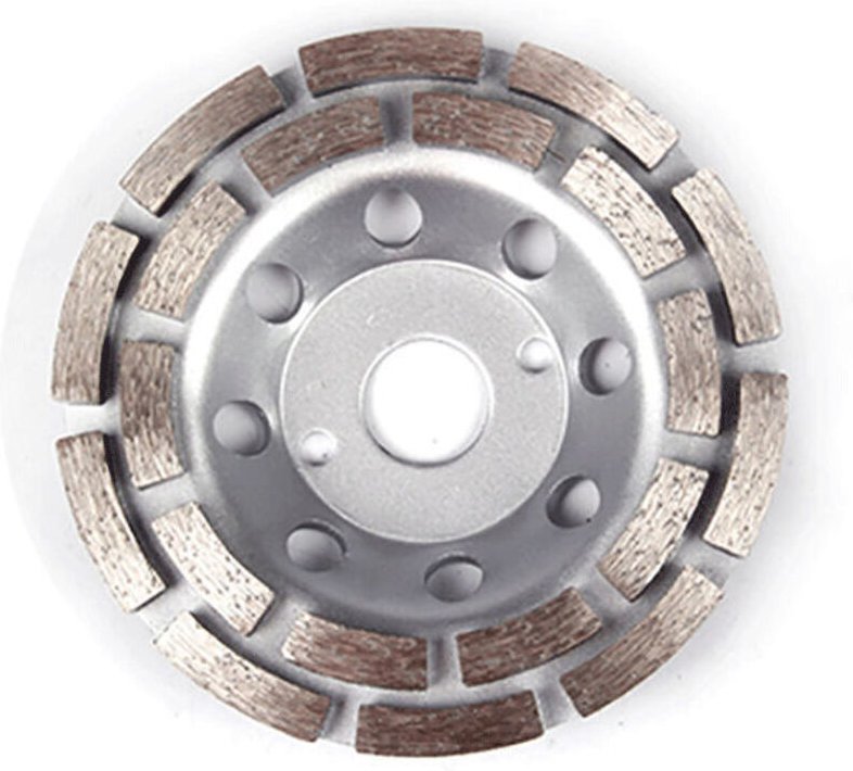 Diamantschleifscheibe, 125 x 22,2 mm, zweireihige Betonschleifscheibe, universelle Diamantschleifscheibe zum Schleifen v...
