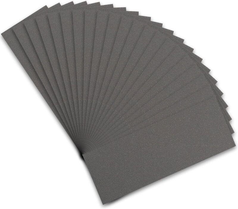 800er-Körnung Schleifpapier zum Polieren von Metall, Holz und Autos, 21 Stück Schleifpapier 9 x 3,6 Zoll