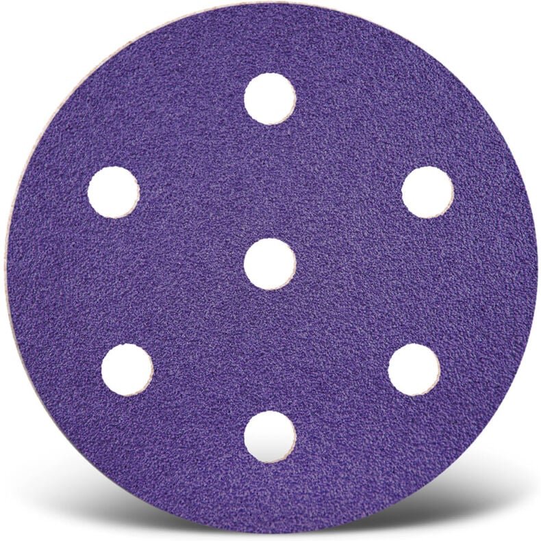 MENZER Titanium HD Klett-Schleifscheiben, 90 mm, 7-Loch, f. Exzenterschleifer, Keramik-Mix (50 Stk.) K100