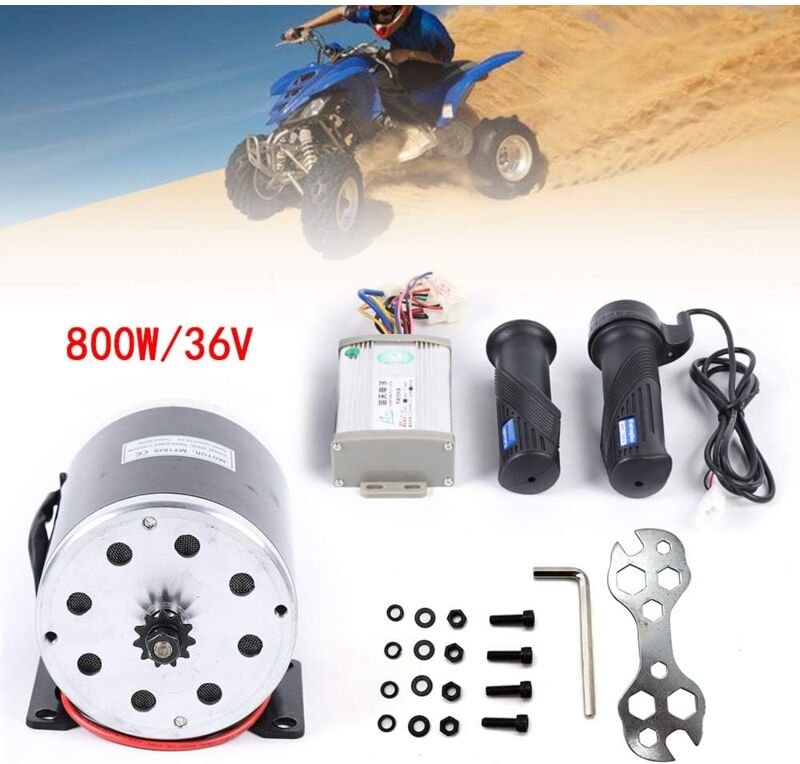 E-bike Umbausatz Kit 800W Elektro Scooter Bürstenmotor Steuereinheit Gasgriff Controller für E-bike Elektro Scooter 2750...