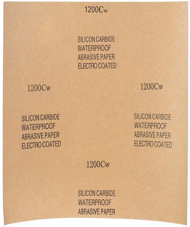 100 Stück Schleifpapier, CW 1200-2c wasserfestes Handschleifpapier für Heimwerkerarbeiten, geeignet für Bauwesen, Automo...