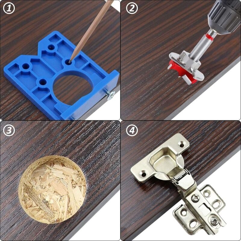 Scharnierlehre mit verstellbaren Bohrern 35 mm für die Möbel- und Türmontage