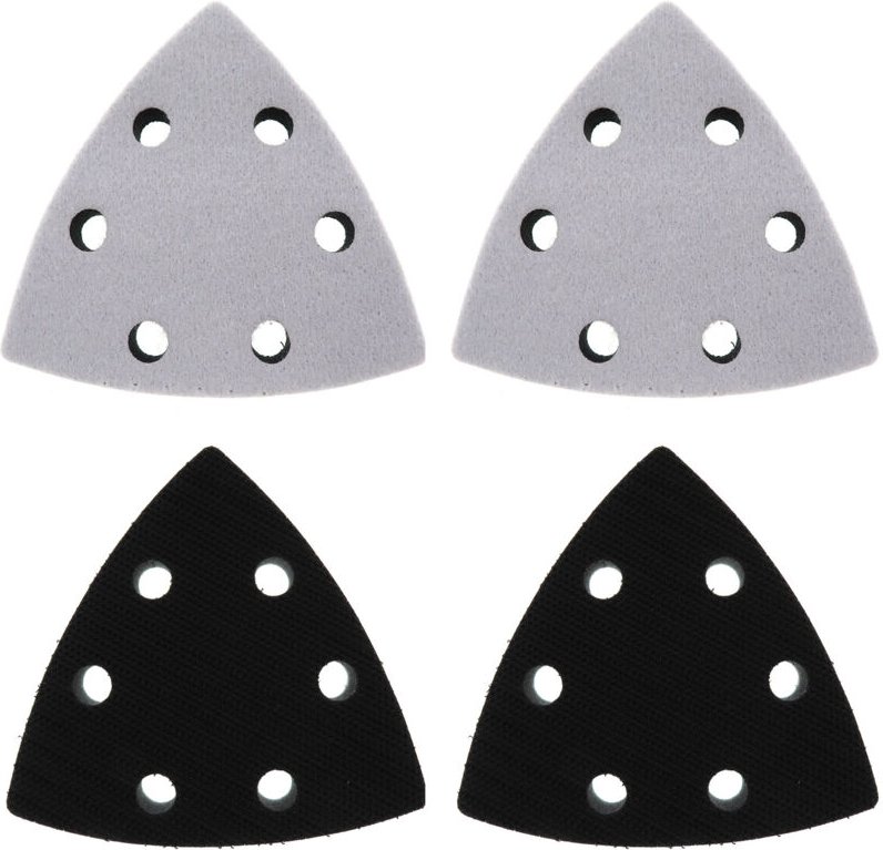 4-teiliges Set dreieckiger Ersatzschleifscheiben, 90 x 90 x 90 mm, 6-Loch-Schleifscheiben (Schwarz)