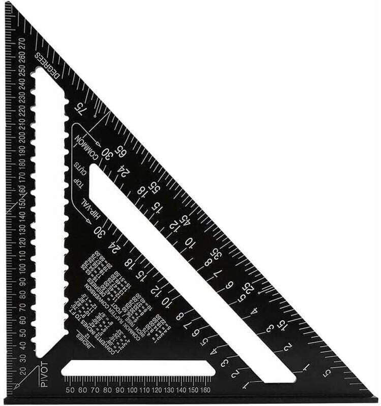 Professioneller metrischer Dreieckswinkel, 30 cm/300 mm, hochpräziser Zimmermannswinkel, Winkelmesser aus Aluminiumlegie...