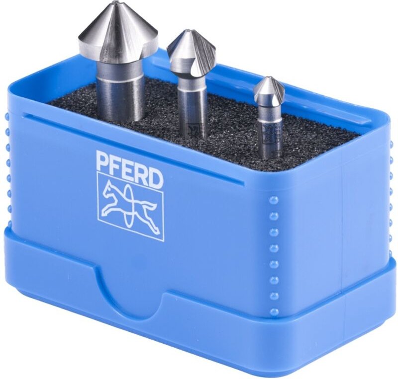 PFERD HSSE-Kegelsenker-Set UGT 3-tlg. DIN 335 C 90° Ausführung Co5 mit Ungleichteilung