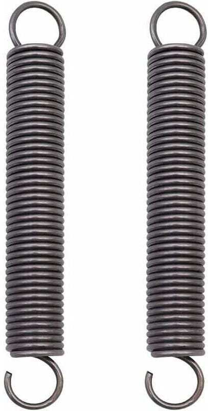 2 Stück verlängerte, komprimierte Stahlzugfeder mit Doppelhaken – Abmessungen: 2 x 18 x 150 mm