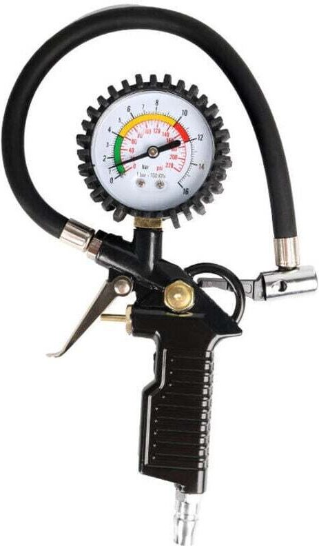 Reifendruckmesser, digitales Reifendruckmessgerät, Reifendruckpistolen-Druckmesser (Schwarz)